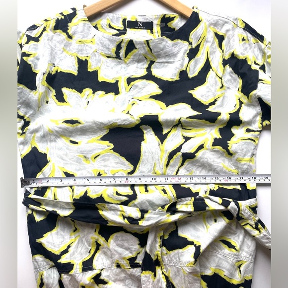 NATORI Misty Floral Cotton
Boatneck Black and White Dress - Picture 6 of 8